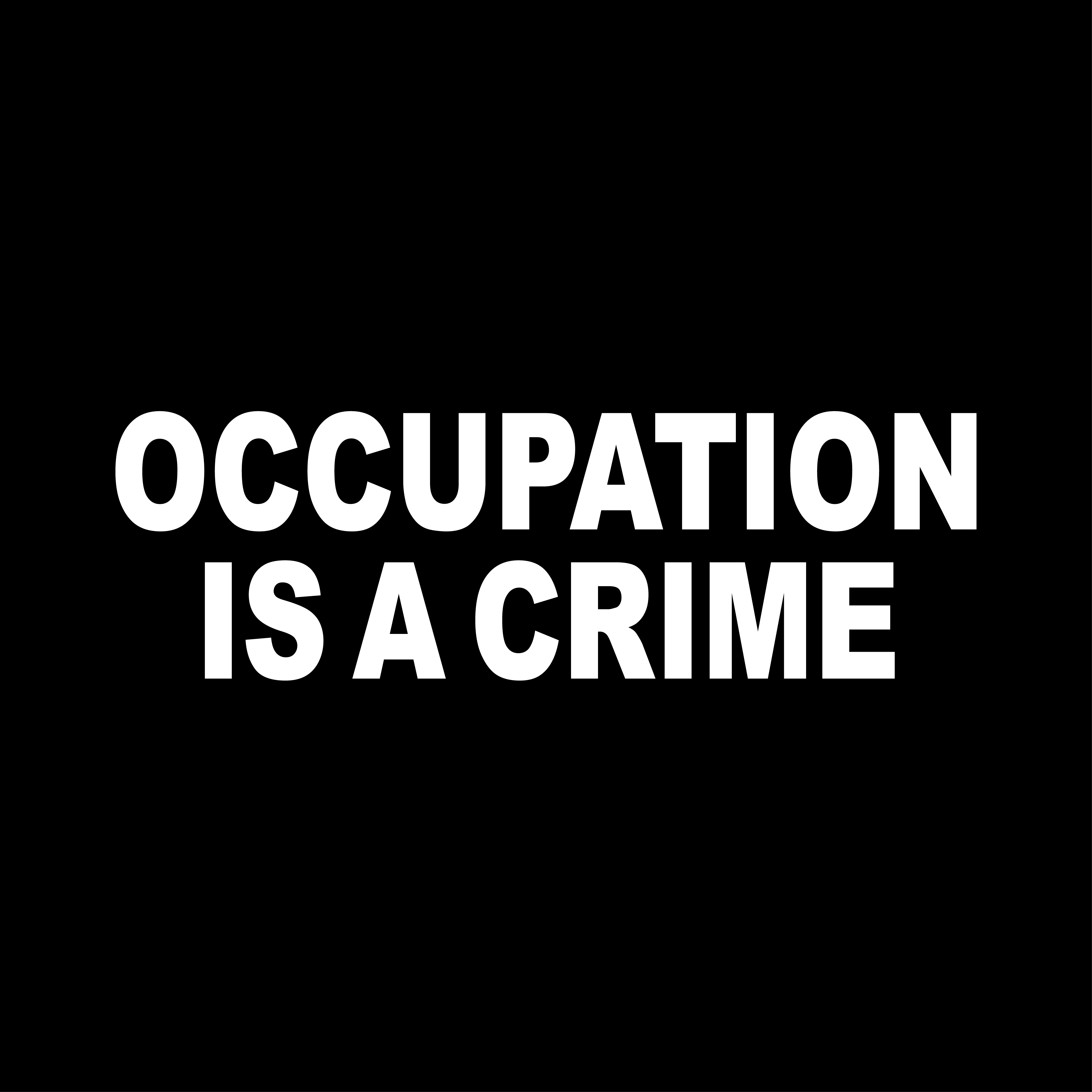 Occupation Is a Crime